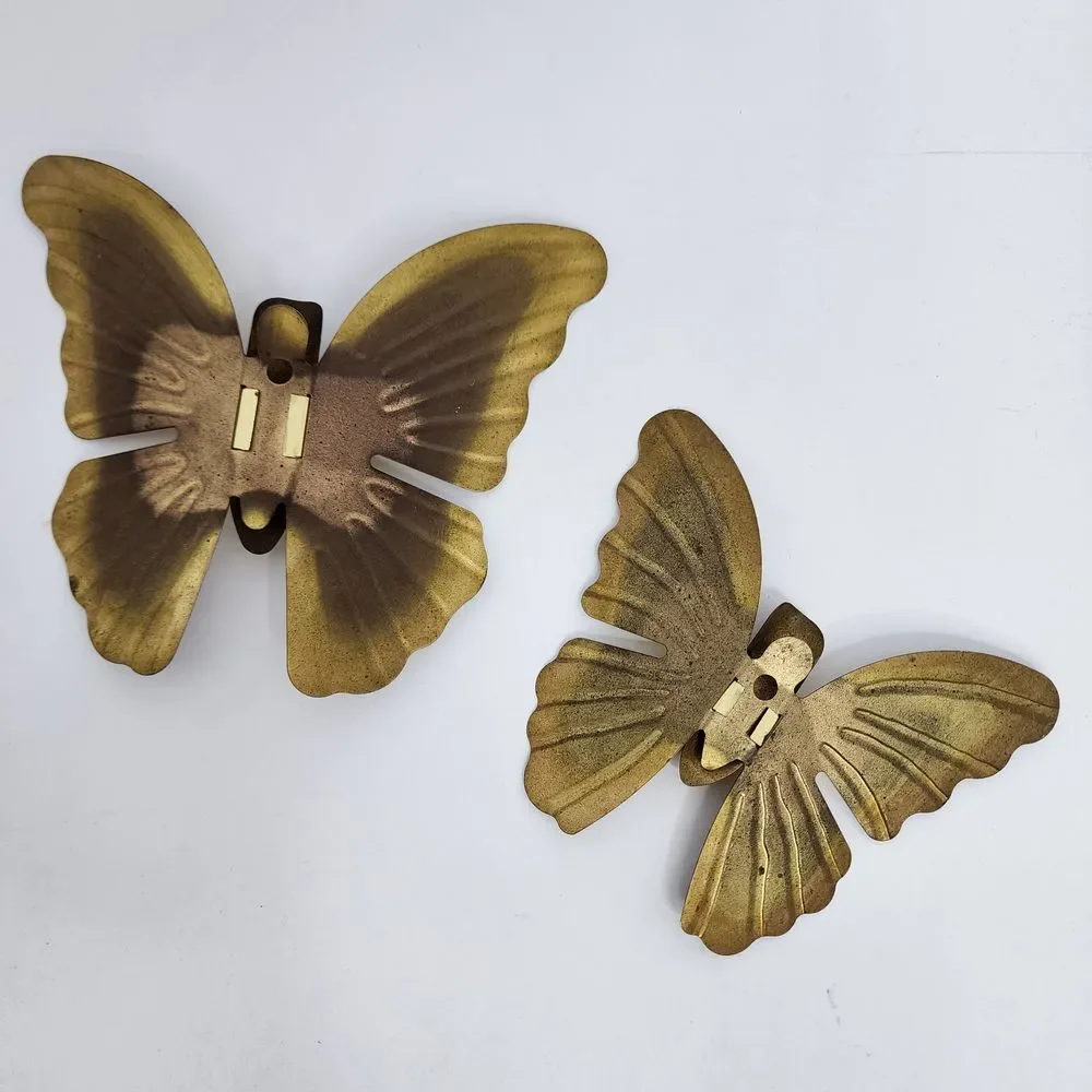 Decorative Wall Butterflies Lightweight Metal - Set‎ of 2
